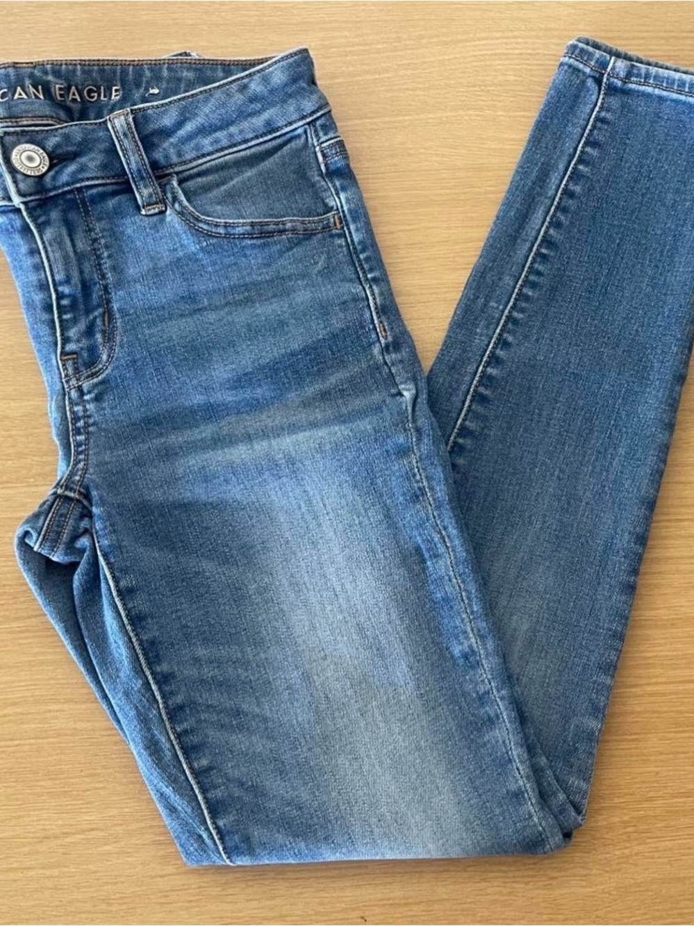 American Eagle Outfitters Blue Skinny Jeans - Faded Wash